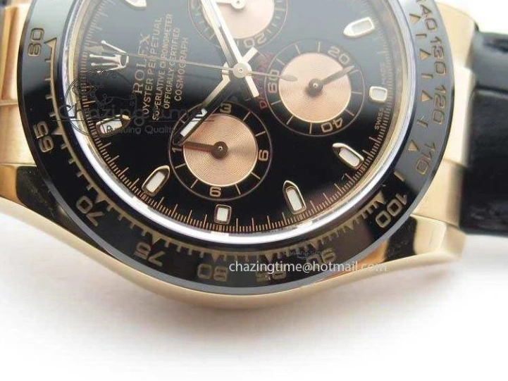 MiroTime 0326 Comfortable Daytona 116515 Noob 1:1 Best Edition Black RG Dial On Black Leather Strap A 3788